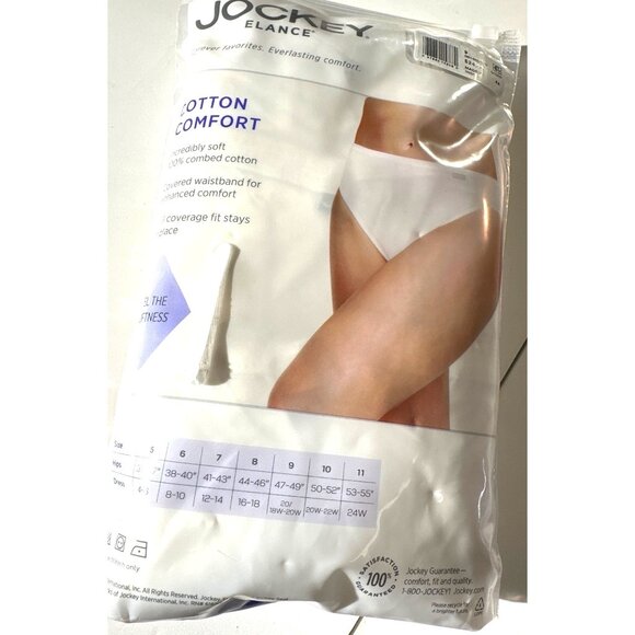 Jockey Elance Cotton Comfort Womens 3-Pack French Cut Underwear 100% Cotton XXL - Picture 7 of 8
